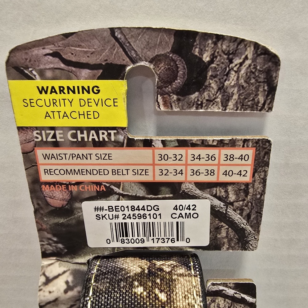 Mossy Oak Camoflauge Belt Size 40-42 Hunting Outdoor Gear Tactical Military New - Picture 4 of 4